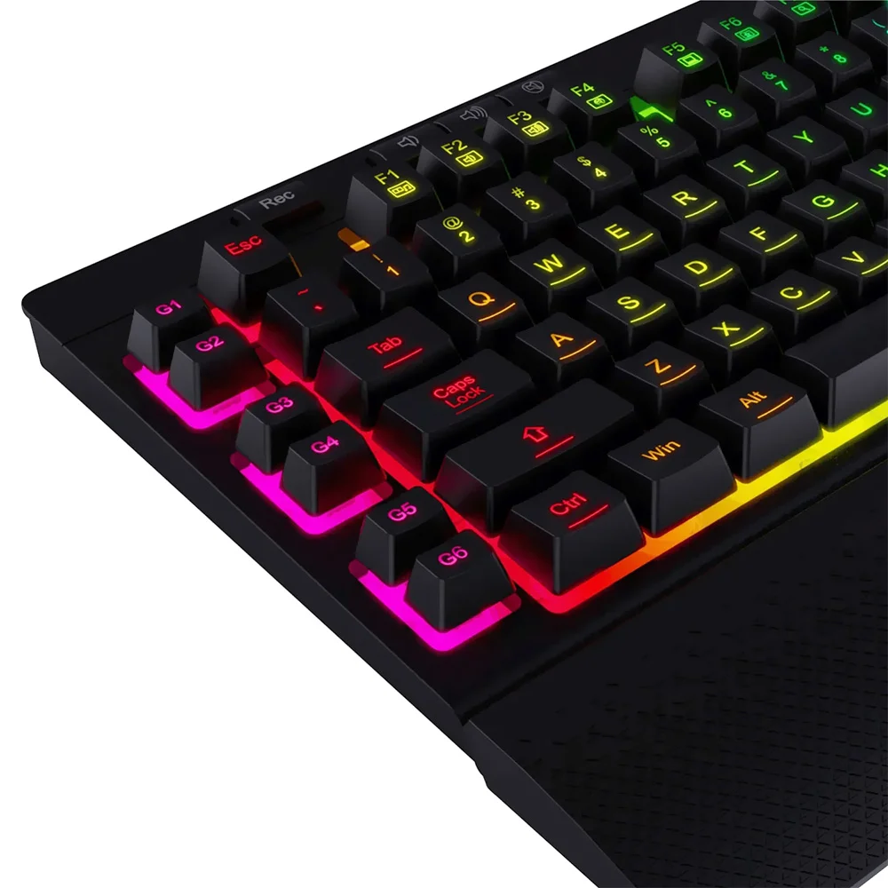 Imagem 2 de 3 do produto Teclado Gamer Redragon K512RGB-1 Shiva Usb / Inglês - Preto