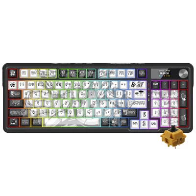 Teclado Gamer Mecânico Redragon Artemis Pro K719gf-RGB-pro Wireless / RGB / Inglês - Preto / Branco