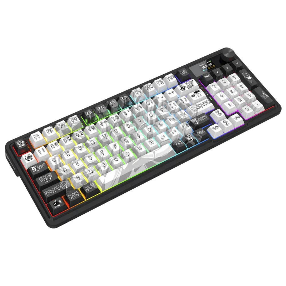 Imagem 2 de 3 do produto Teclado Gamer Mecânico Redragon Artemis Pro K719gf-RGB-pro Wireless / RGB / Inglês - Preto / Branco