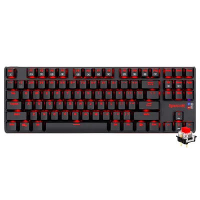 Teclado Gamer Mecânico Redragon K590-re Mahoraga Wireless / Red / Inglês - Preto