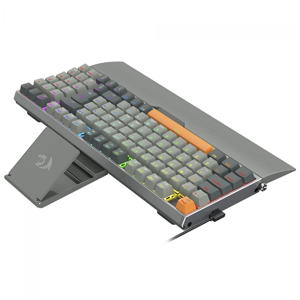 Imagem 3 de 3 do produto Teclado Gamer Mecânico Redragon K648gg-RGB Olaf Wireless / RGB / Red / Inglês - Cinza
