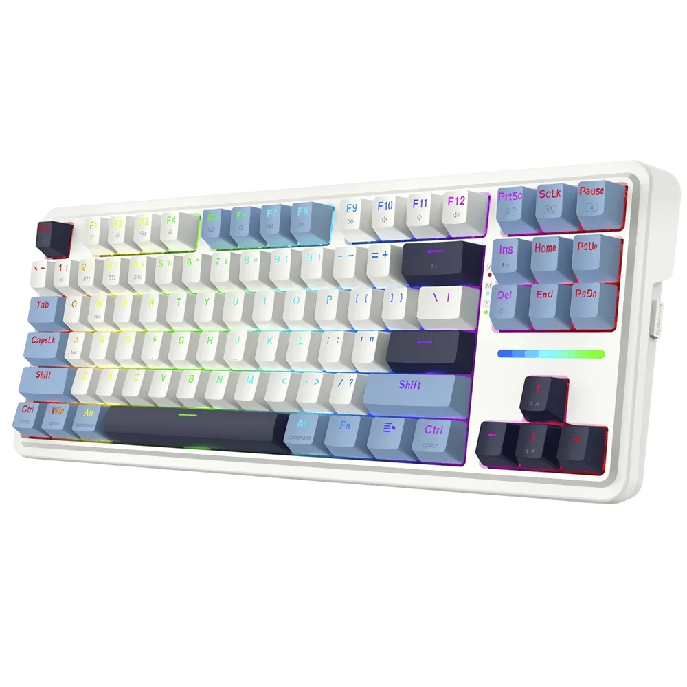 Imagem 2 de 3 do produto Teclado Gamer Mecânico Redragon K728wbb-RGB-pro Antonium Pro Wireless / RGB / Inglês - Branco