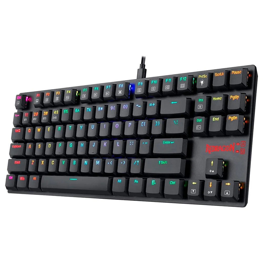Imagem 3 de 3 do produto Teclado Gamer Mecânico Redragon K607p-kbs Aps Pro Wireless / RGB / Blue / Inglês - Preto
