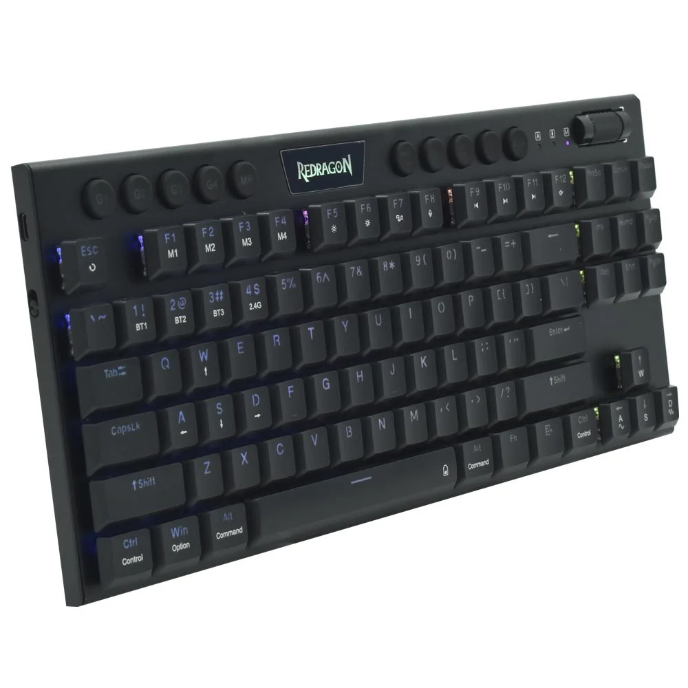 Imagem 2 de 3 do produto Teclado Gamer Mecânico Redragon K621RGB-pro Horus Pro Tkl Wireless / Red / Inglês - Preto