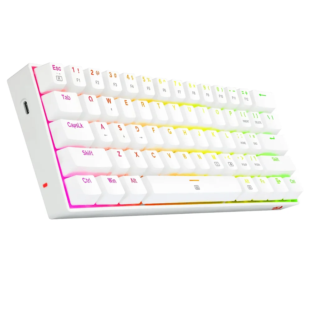Imagem 3 de 3 do produto Teclado Gamer Mecânico Redragon K630w-RGB Dragonborn Usb / RGB / Inglês - Branco
