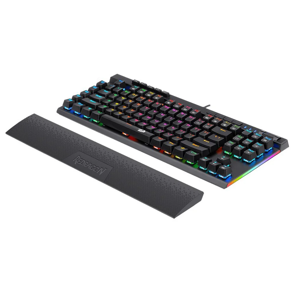 Imagem 2 de 3 do produto Teclado Gamer Mecânico Redragon K587RGB-pro Magic-wand Pro Wireless / RGB / Red / Inglês - Preto