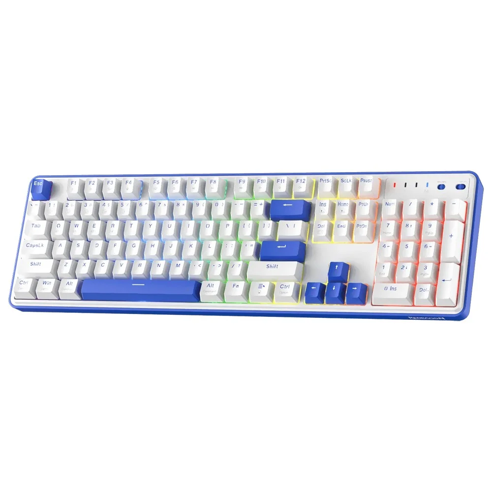 Imagem 2 de 3 do produto Teclado Gamer Mecânico Redragon K685wb-RGB-pro Faye Pro Usb / Red / Inglês - Branco / Azul