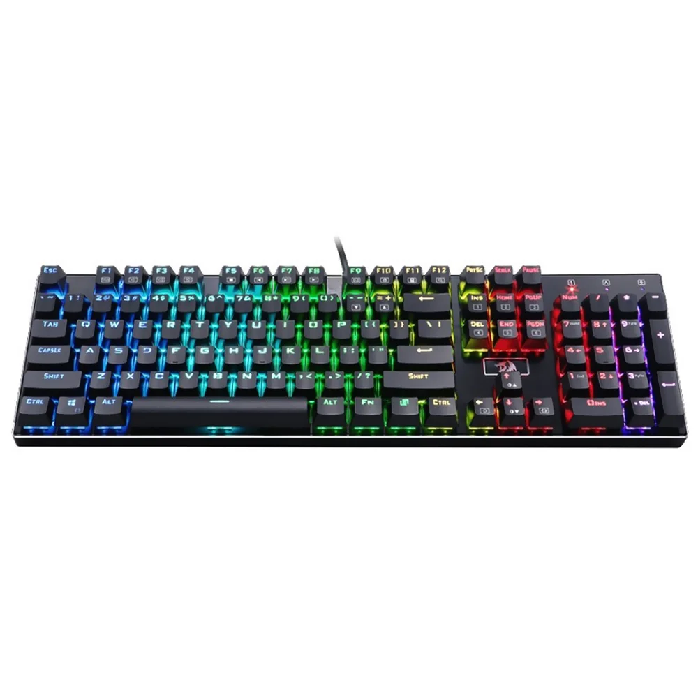 Imagem 2 de 3 do produto Teclado Gamer Mecânico Redragon K556RGB Devarajas Usb / RGB / Red / Inglês - Preto