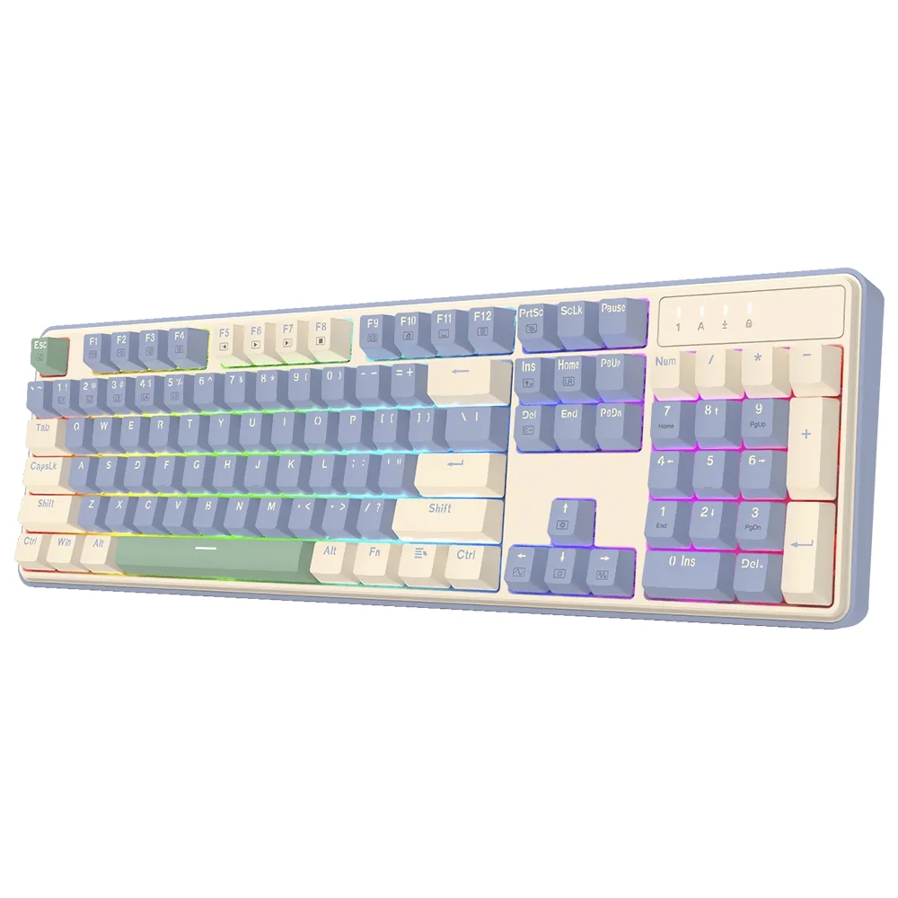 Imagem 2 de 3 do produto Teclado Gamer Mecânico Redragon K685pyg-RGB Faye Usb / Inglês - Roxo / Branco