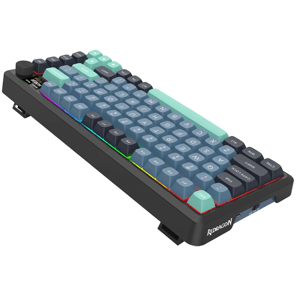 Imagem 2 de 3 do produto Teclado Gamer Mecânico Redragon K724gbg-RGB-pro Behemoth Pro Wireless / RGB / Inglês - Preto