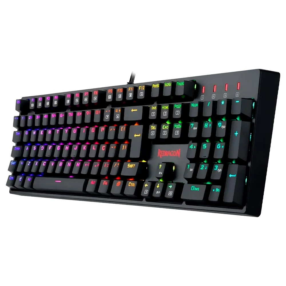 Imagem 3 de 3 do produto Teclado Gamer Mecânico Redragon K582RGB Surara Usb / RGB / Inglês - Preto