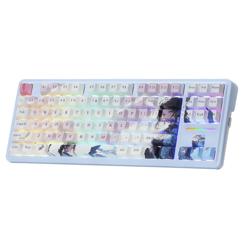 Imagem 2 de 3 do produto Teclado Gamer Mecânico Redragon K728ak-RGB-pro Antonium Pro Wireless / RGB / Inglês - Azul