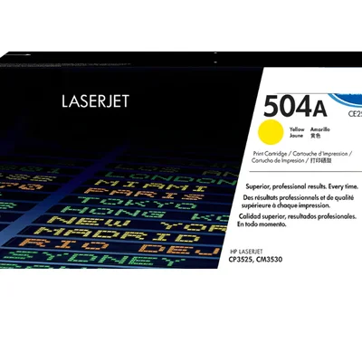Cartucho De Toner 504a Ce252a Amarelo Lacrado Cp3525 Cm3530