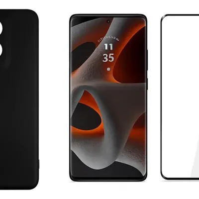 Capinha Preta Moto Edge 70 Fusion 5g + Pelicula Curvada 3d