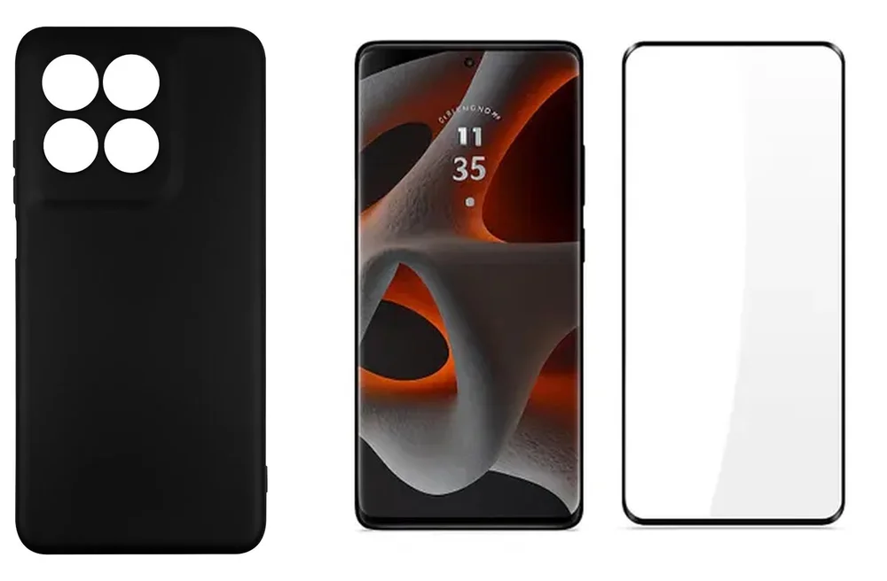 Capa Aveludada Preta Moto Edge 70 Fusion 5g + Pelicula Curvada 3d Capa Aveludada Preta Moto Edge 70 Fusion 5g + Pelicula Curvada 3d
