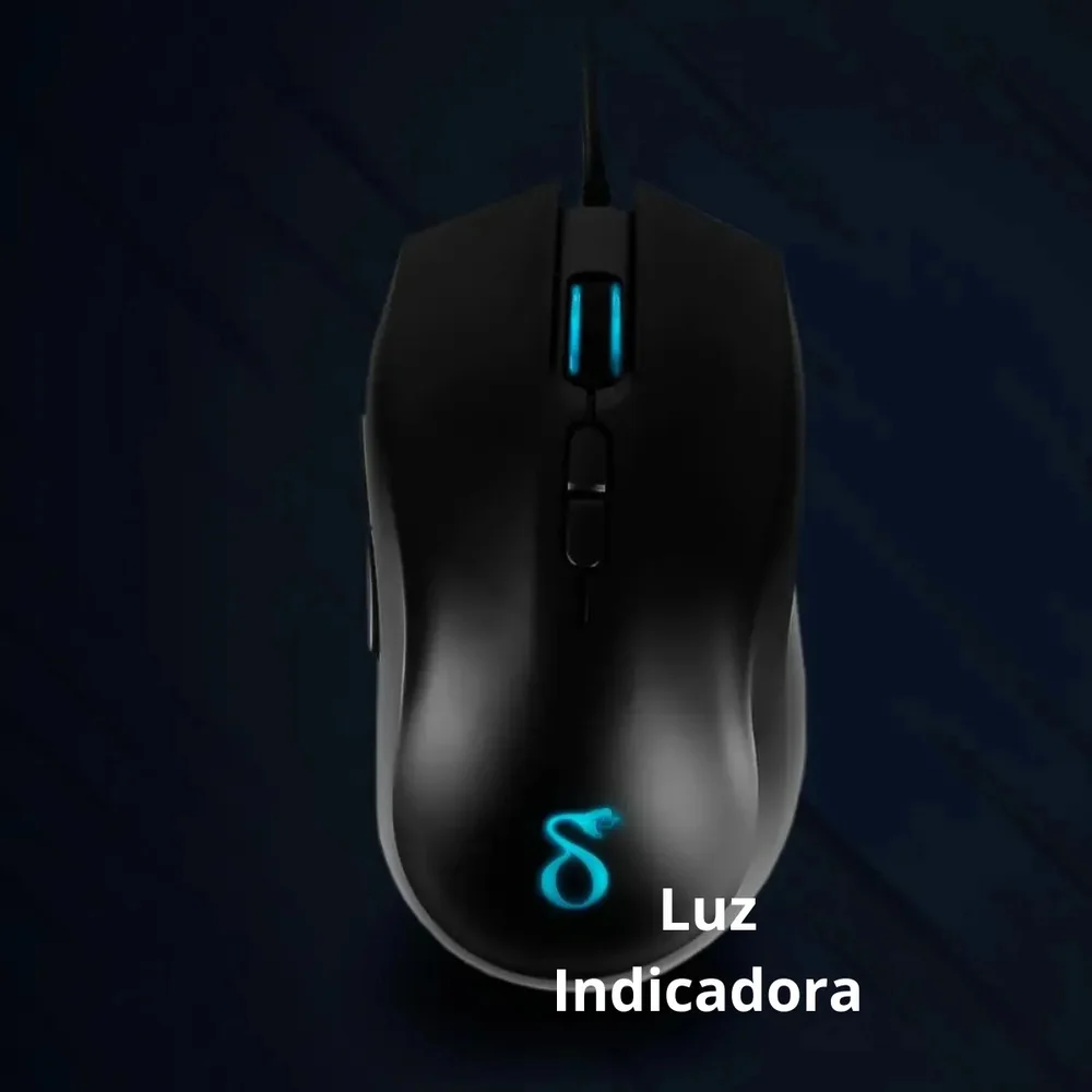 Imagem 3 de 5 do produto Mouse Gamer 7d LED RGB 4800 Dpi Ajustável C/ Fio Jogos Usb Preto