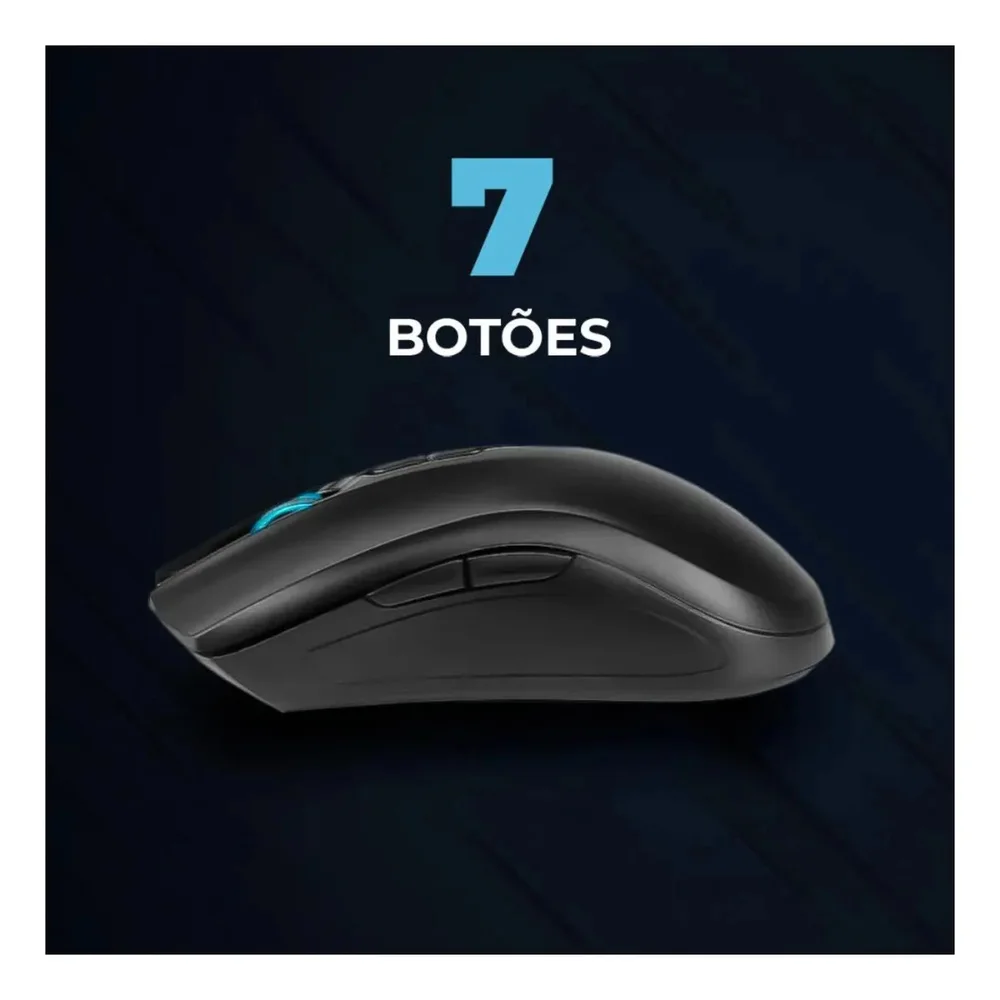 Imagem 4 de 5 do produto Mouse Gamer 7d LED RGB 4800 Dpi Ajustável C/ Fio Jogos Usb Preto