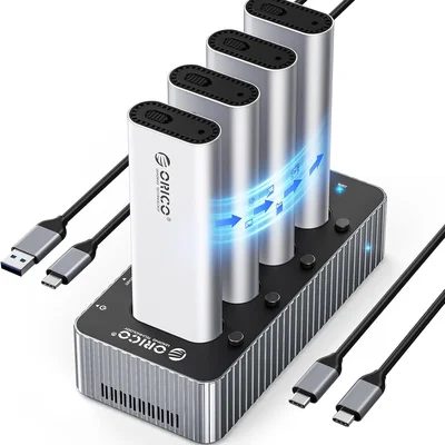Duplicador Clone De 4 Baias Ss Nvme M.2 Usb-c 4.0 40gbp