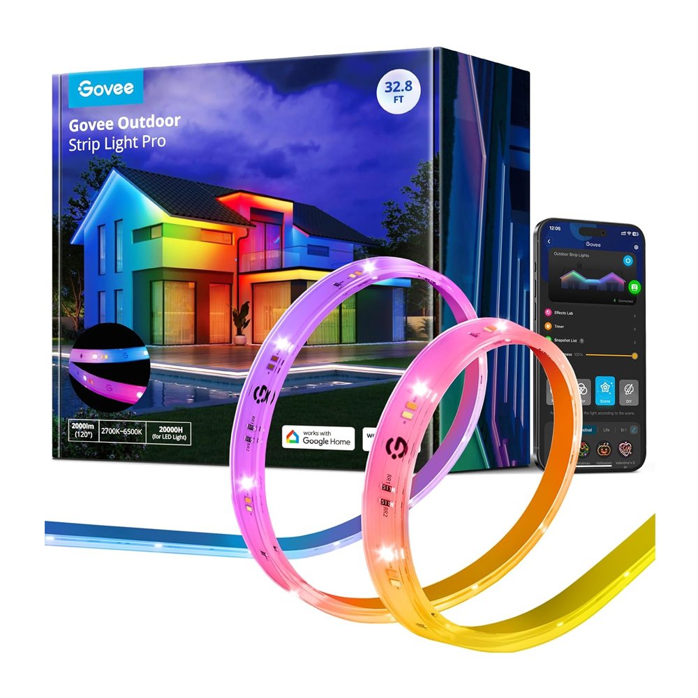 Fita De LED Govee Outdoor Pro 10m H70a1 Wifi App RGBicww