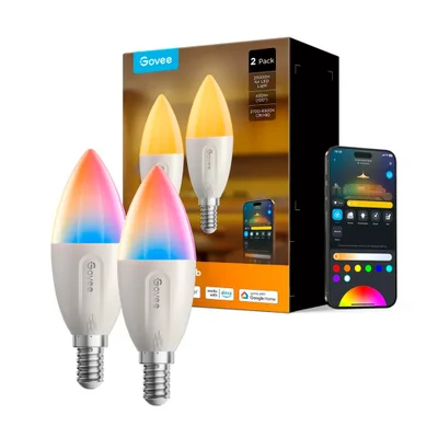 Lâmpada Inteligente Govee E14 Rgbww 220V Wifi Sistema Matter