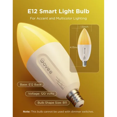 Lâmpada Inteligente Govee E14 Rgbww 220V Wifi Sistema Matter — foto 5