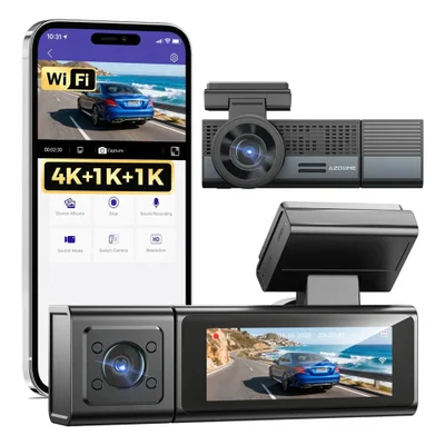 Câmera Veicular Azdome M500 3 Canais 4k Wifi 1080p Gps Dual — foto 2