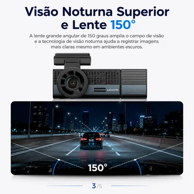 Câmera Veicular Azdome M500 3 Canais 4k Wifi 1080p Gps Dual — foto 3