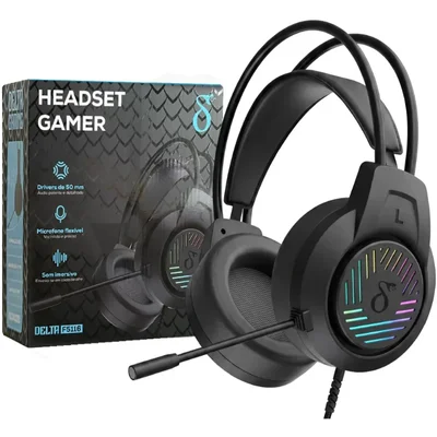 Headset Gamer RGB com Microfone | Driver 50mm | Som Estéreo | PC e Notebook