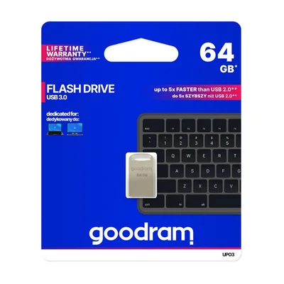 Pen Drive Upo3 Prata Usb 3.0 64gb Goodram