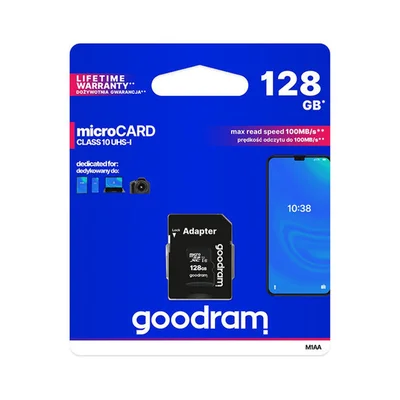 Cartão De Memória Microsd Com Adaptador Sd 128GB M1aa Goodram