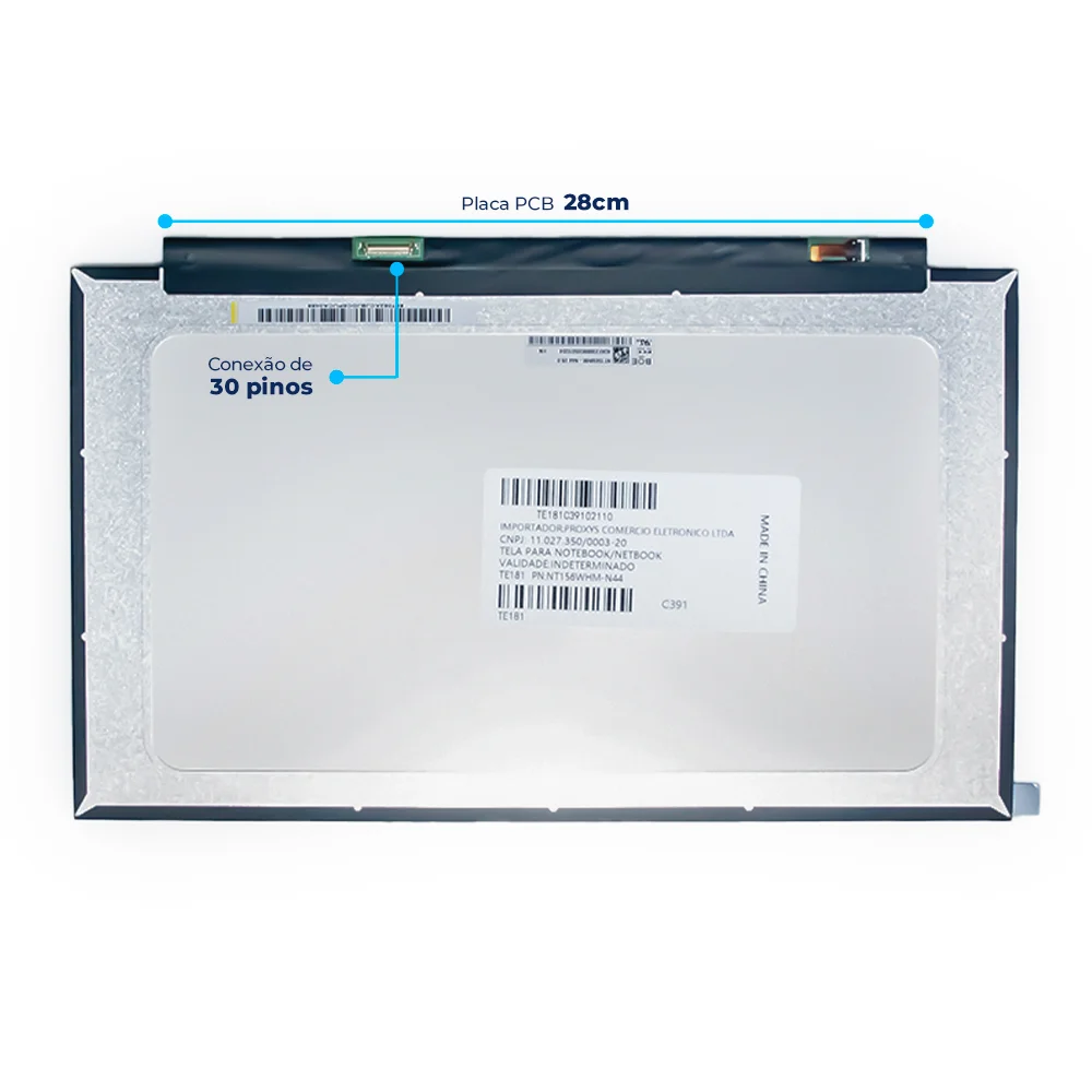 Tela Para Notebook Lenovo Ideapad 15igl 15.6" 1366 X 768 (hd) 30 Pinos Fosca Tela Para Notebook Lenovo Ideapad 15igl 15.6" 1366 X 768 (hd) 30 Pinos Fosca