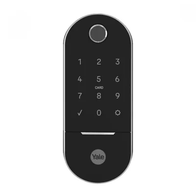Fechadura Digital Yale Lia Preta E Cromada Com Biometria - Painel Numerico - Cartao De Acesso - Ip55