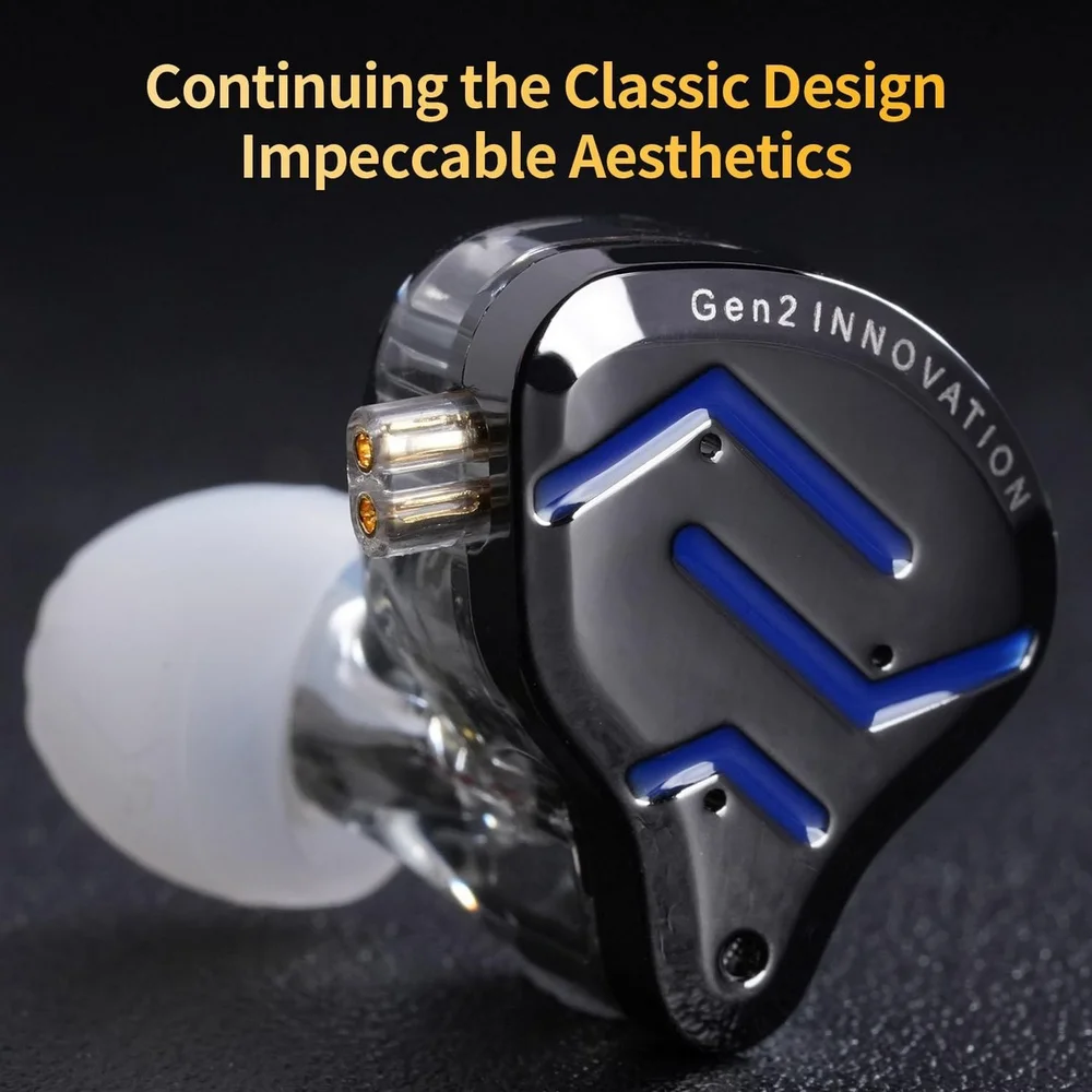 Imagem 2 de 5 do produto Fone De Ouvido Kz Zsn Pro 2 Azul In Ear Monitor Profissional Híbrido Som Hifi Alta Fidelidade Para Músicos E Estúdio