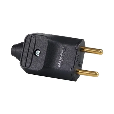 Plug 2 Pinos 20a Macho Pld2 Preto Margirius
