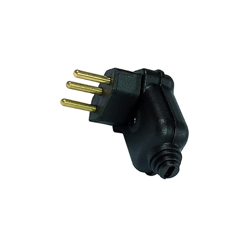 Imagem 3 de 3 do produto Tomada Plug Margirius Pld8 3 Pinos 90° 20a 250v Preto