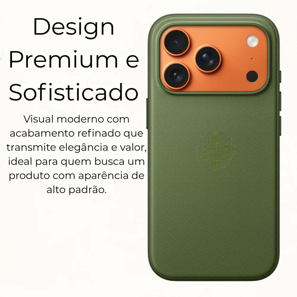 Imagem 3 de 5 do produto Capa Capinha Tecido Techwoven Magsafe Para Iphone 17 Pro Max Siena