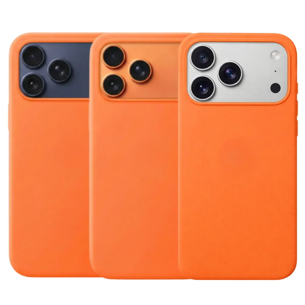 Imagem 5 de 5 do produto Capa Capinha Case Silicone Aveludada Para Iphone 17 Pro Max Laranja