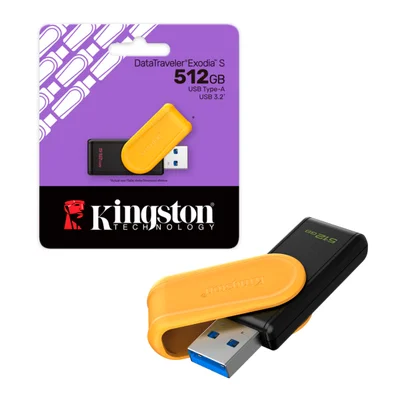 Pen Drive 512gb Usb 3.2 Datatraveler Exodia S 100mbs Leit Dtxs/512gb Kingston