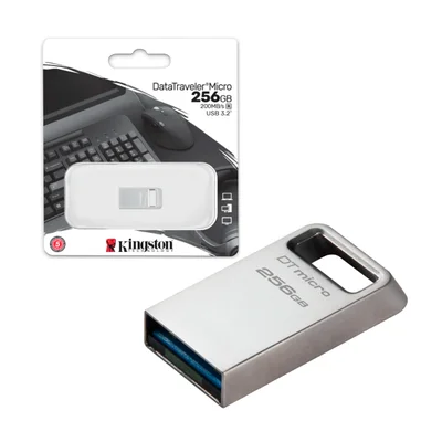 Pen Drive 256gb Usb 3.2 Datatraveler Micro 200mbs Leit Dtmc3g2/256gb Kingston