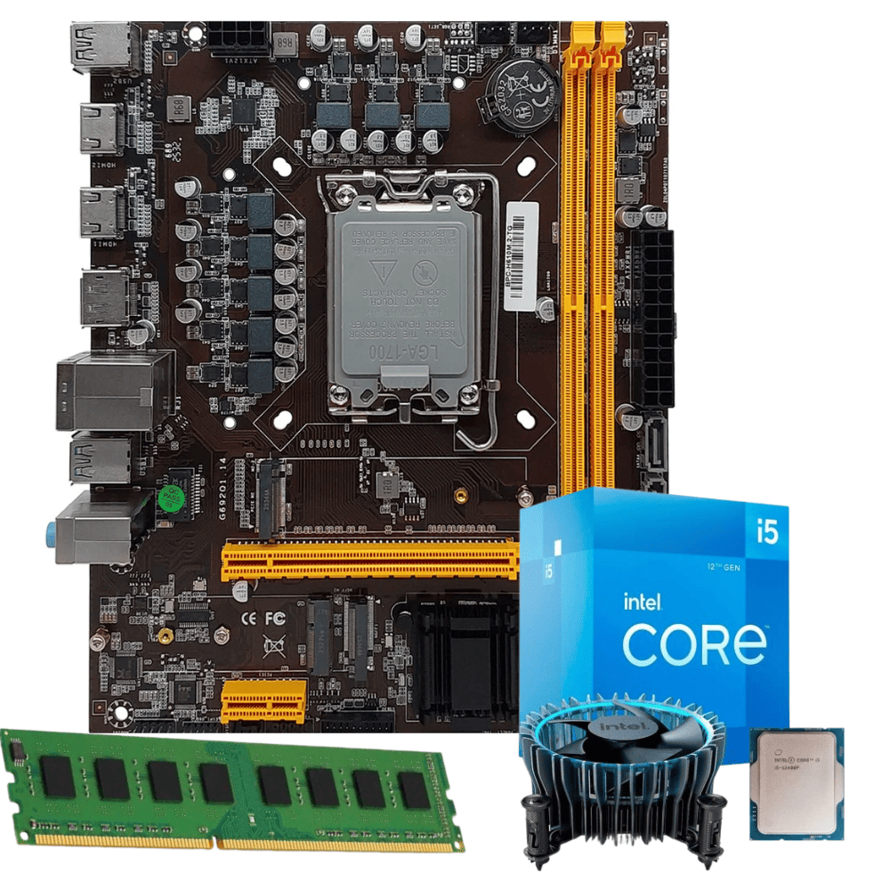 Kit Upgrade H610 + Proc i5 12400f + Mem 16gb Ddr4 + Cooler