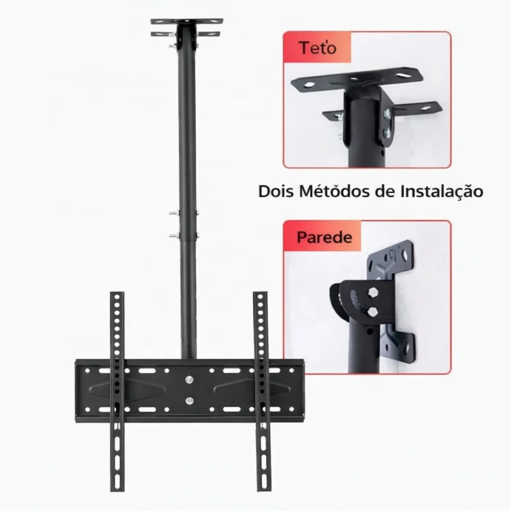 Imagem 2 de 4 do produto Suporte Ajustável Monitor Tv De Teto Parede 26 A 60 "