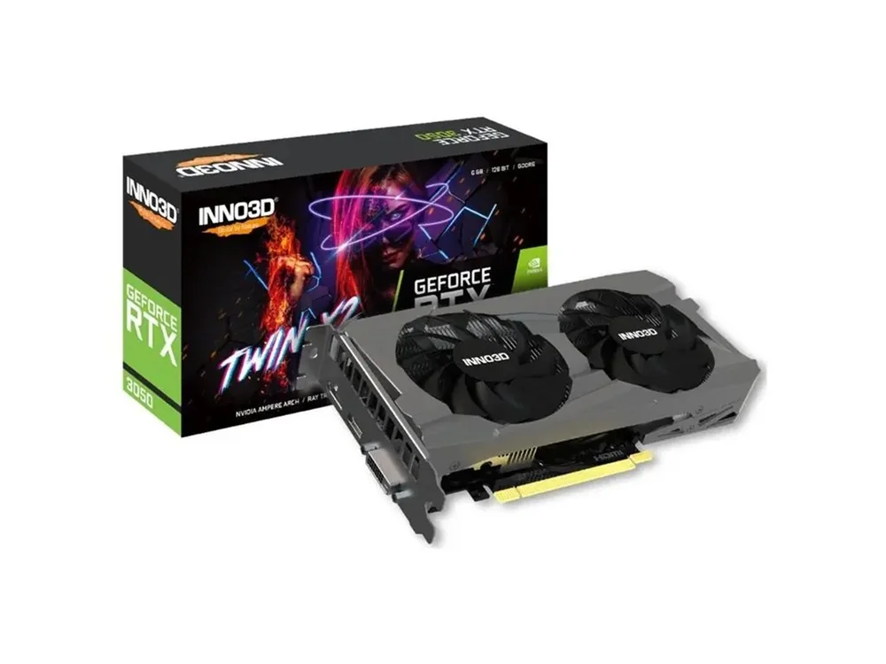 Placa De Video Inno3d Geforce RTX 3050 Twin X2 V2 6gb Gddr6 96 Bits - N30502-06d6-1880va60