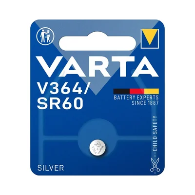 Bateria Varta V364 SR60 1,55V 17mAh Óxido de Prata para Relógios e Dispositivos Eletrônicos
