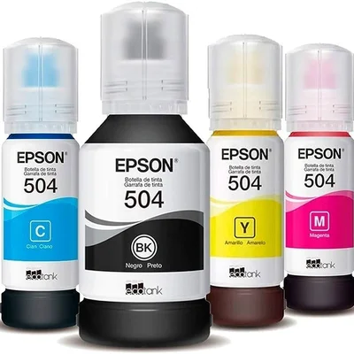 Kit Com 4 Refil De Tintas T504 (4 Cores)