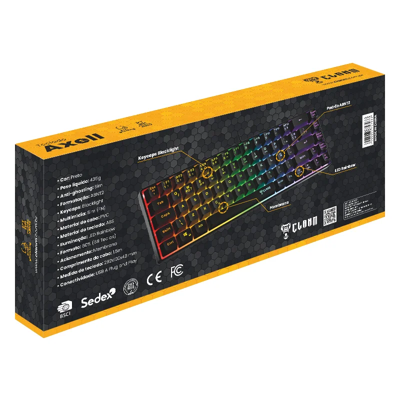 Imagem 2 de 5 do produto Teclado Gamer 60% Clanm Axell