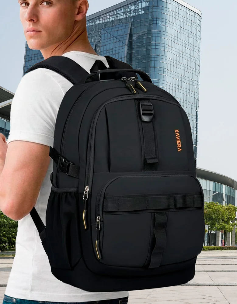 Imagem 2 de 5 do produto Mochila Masculina Esportiva Bolso Para Notebook Executiva Cor Preto