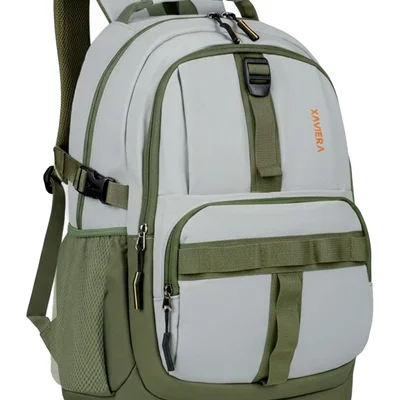 Mochila Masculina Esportiva Bolso Para Notebook Executiva Cor Cinza E Verde