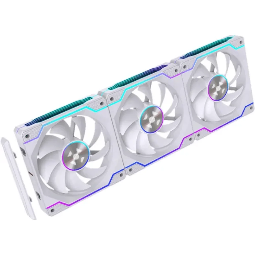 Imagem 4 de 5 do produto Kit C/3 Fans ARGB Branco Wireless Sync Fortrek Twister