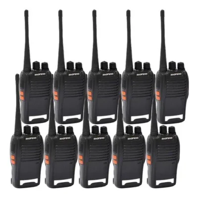 Kit 10 Radio Walk Talk Comunicador 16 Ch 12km Baofeng 777s Homologação: 25481602799