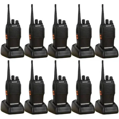Kit 10 Rádios Comunicação Walk Talk Baofeng Bf-777s Uhf Vhf